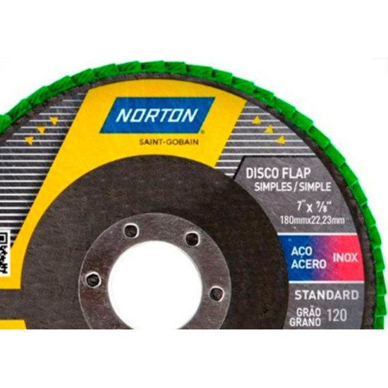 Norton Disco Flap Stand 4.1/2X 80 - Kit C/10 Un Norton Disco Flap Stand 4.1/2X 80 - Kit C/10 Un