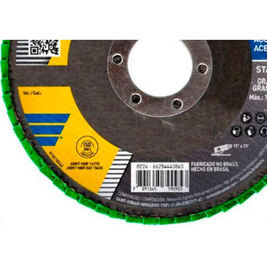Norton Disco Flap Stand 4.1/2X120 - Kit C/10 Un