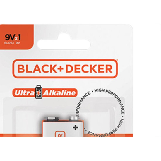 Black Pilha B&D Ultra Bateria 09V 6Lr61 Black Pilha B&D Ultra Bateria 09V 6Lr61