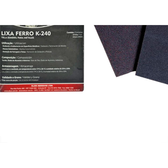 Alcar Lixa De Ferro 150 C/25 (K240) Alcar Lixa De Ferro 150 C/25 (K240)