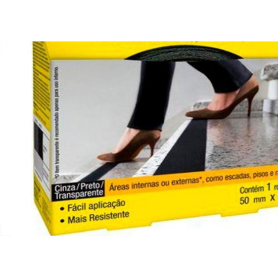 3M Fita Antiderrapante Int.5Mt - Cinza 3M Fita Antiderrapante Int.5Mt - Cinza