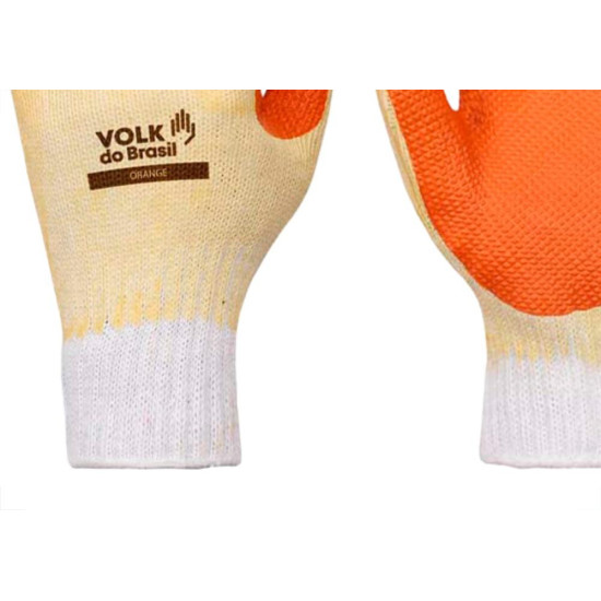 Volk Luva Malha Emborr.Orange .Eg