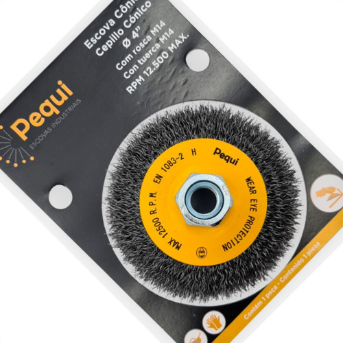 Pequi Escova Conica Ondul-4X3/4
