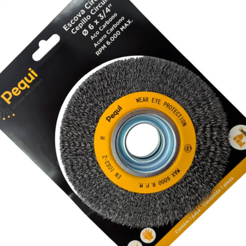 Pequi Escova Circ Carb 6X 3/4-44161