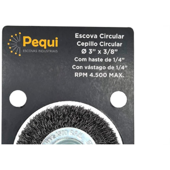 Pequi Escova Circ, Car Ht 75X10-0421