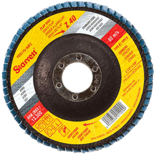 Starrett Disco Flap 4.1/2 X 120 - Kit C/12 Pc