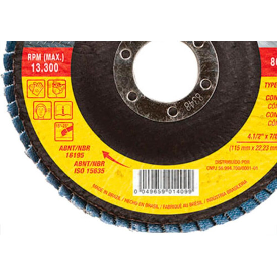 Starrett Disco Flap 4.1/2 X 120 - Kit C/12 Pc