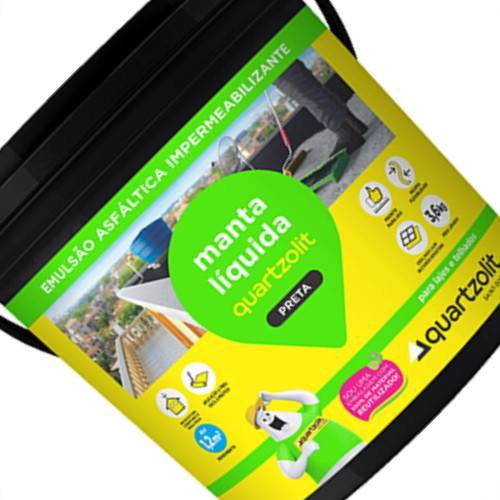 Quartzolit Impermeabilizantes Manta Liquida Quartizolit Preta 3,6Kg