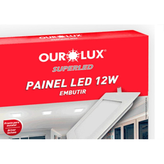 Ourolux Lum.Led Emb Qdr Ouro 12W 6,4K-3209 Ourolux Lum.Led Emb Qdr Ouro 12W 6,4K-3209