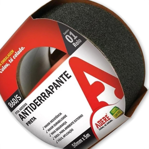 Adere Fita Antiderrapante 860/5 Preta 5Mt