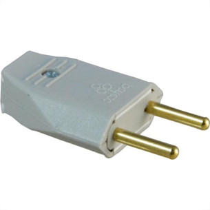 Perlex Pino Macho 2P 10A Cinza 1041 - Kit C/10 Pc