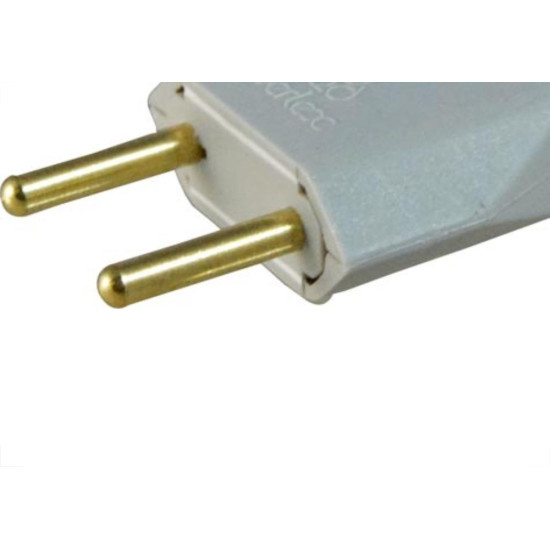 Perlex Pino Macho 2P 10A Cinza 1041 - Kit C/10 Pc