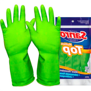 Sanro Luva Forrada Top Verde ,M - Kit C/10 Pr