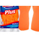 Sanro Luva Forrada Plus Laranja ,M - Kit C/10 Pr