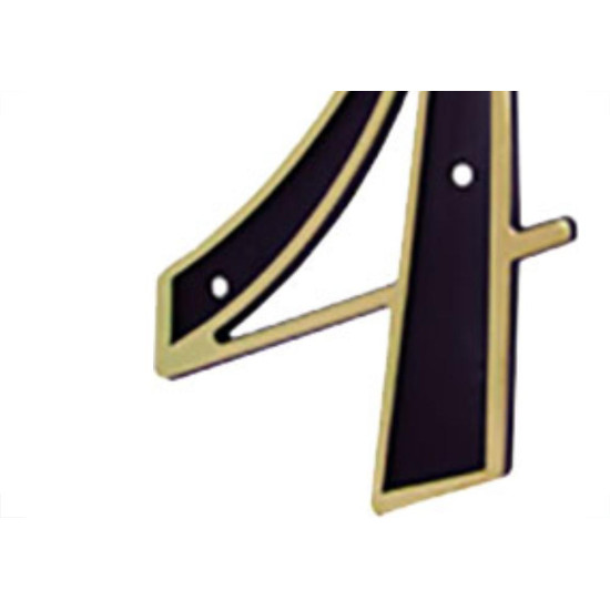 Emave Numero Colonial Preto/Dourado N.4 - Kit C/10 Pc Emave Numero Colonial Preto/Dourado N.4 - Kit C/10 Pc