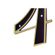 Emave Numero Colonial Preto/Dourado N.4 - Kit C/10 Pc Emave Numero Colonial Preto/Dourado N.4 - Kit C/10 Pc
