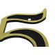Emave Numero Colonial Preto/Dourado N.5 - Kit C/10 Pc Emave Numero Colonial Preto/Dourado N.5 - Kit C/10 Pc