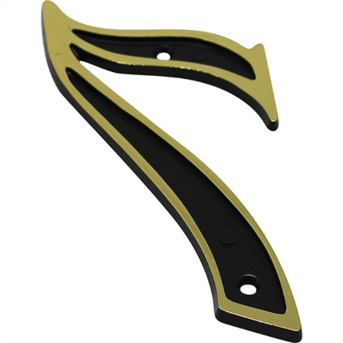 Emave Numero Colonial Preto/Dourado N.7 - Kit C/10 Pc Emave Numero Colonial Preto/Dourado N.7 - Kit C/10 Pc