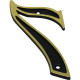 Emave Numero Colonial Preto/Dourado N.7 - Kit C/10 Pc Emave Numero Colonial Preto/Dourado N.7 - Kit C/10 Pc