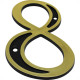 Emave Numero Colonial Preto/Dourado N.8 - Kit C/10 Pc Emave Numero Colonial Preto/Dourado N.8 - Kit C/10 Pc