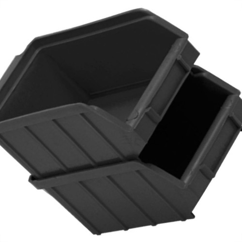 Caixaplast Gaveteiro P/Prateleira Preto 04 - Kit C/48 Pc