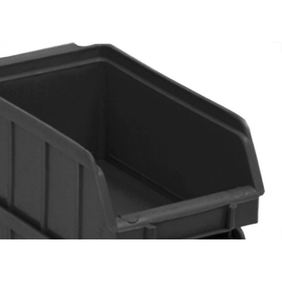 Caixaplast Gaveteiro P/Prateleira Preto 04 - Kit C/48 Pc