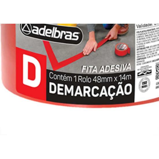 Adelbras Fita Demarcao Solo Adel.48Mmx14Mt-Vrm Adelbras Fita Demarcao Solo Adel.48Mmx14Mt-Vrm
