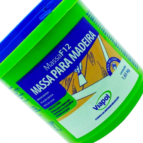 Viapol Massa F12 Madeira 1,65Kg Branca