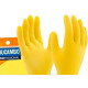 Mucambo Luva Forrada Amarela ,M - Kit C/10 Pr
