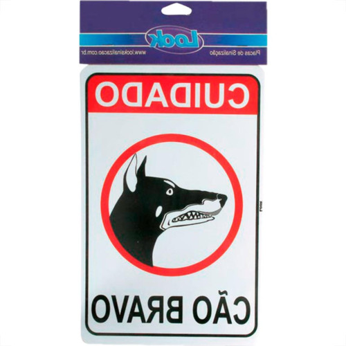 Look Placa Sinalizacao 20X30 Cao Bravo Look Placa Sinalizacao 20X30 Cao Bravo