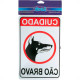 Look Placa Sinalizacao 20X30 Cao Bravo Look Placa Sinalizacao 20X30 Cao Bravo