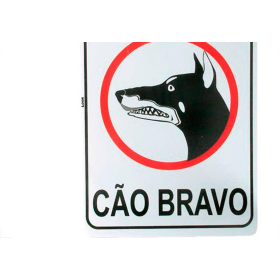 Look Placa Sinalizacao 20X30 Cao Bravo Look Placa Sinalizacao 20X30 Cao Bravo