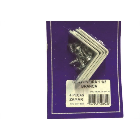 Zamar Cantoneira P/Mov, Bca.11/2 C/4