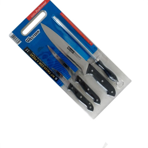 Western Kit Facas Profiss.4Pc N-4
