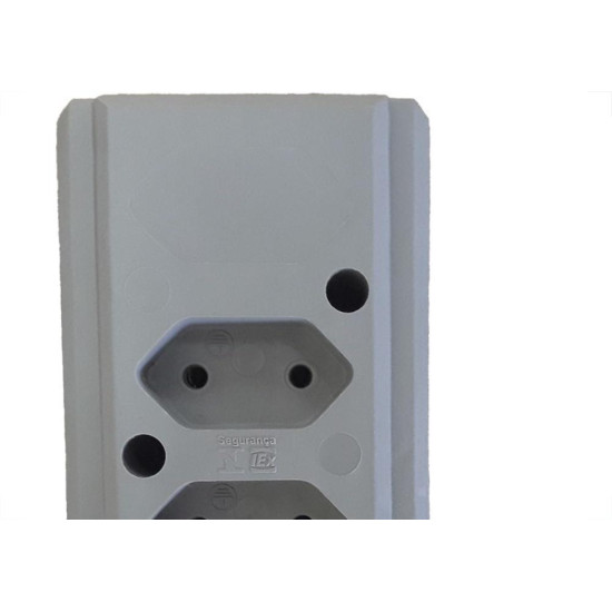 Interneed Tomada Barra 10A 2T.Cinza