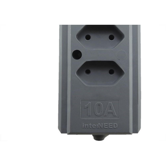 Interneed Tomada Barra 10A 4T.Cinza
