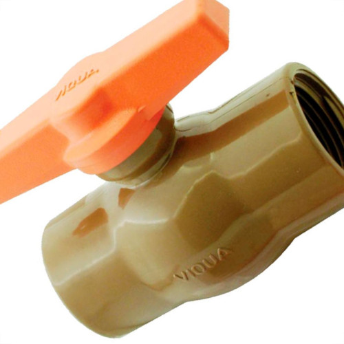 Viqua Registro Esfera Pvc Rosca 1/2 - Kit C/5 Pc