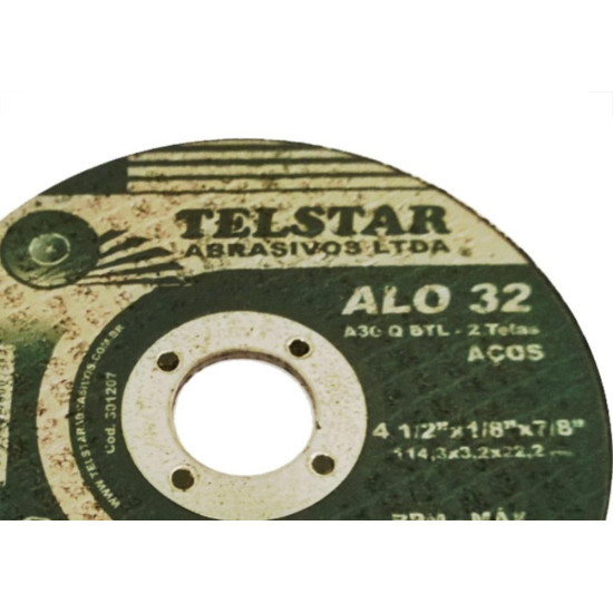 Telstar Disco Corte Ferro 41/2X7/8 - Kit C/10 Pc