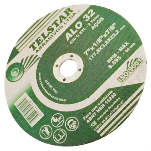 Telstar Disco Corte Ferro A 07X7/8 - Kit C/10 Pc