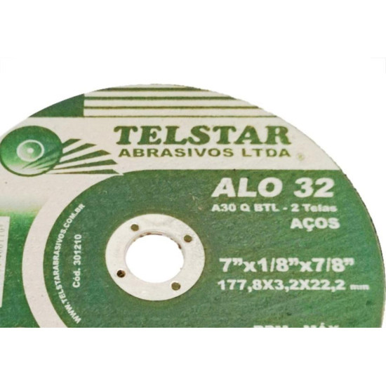 Telstar Disco Corte Ferro A 07X7/8 - Kit C/10 Pc