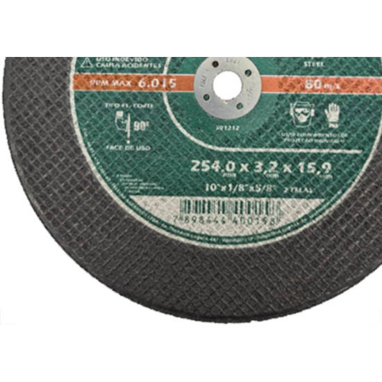 Telstar Disco Corte Ferro C 10X5/8 - Kit C/5 Pc