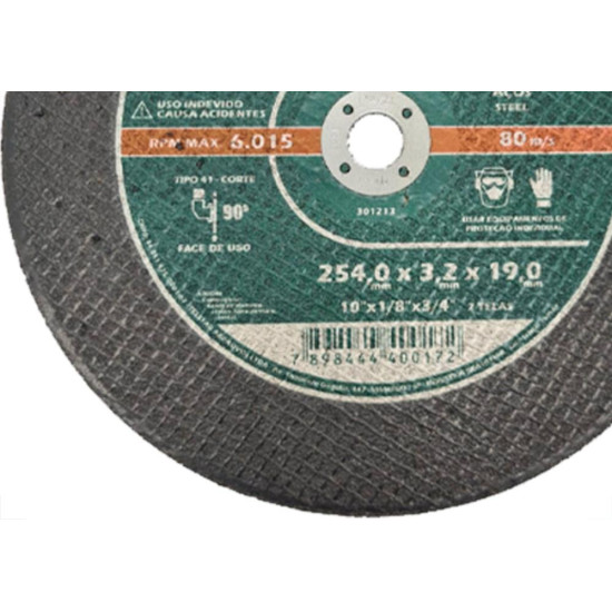 Telstar Disco Corte Ferro C.10X3/4 - Kit C/5 Pc