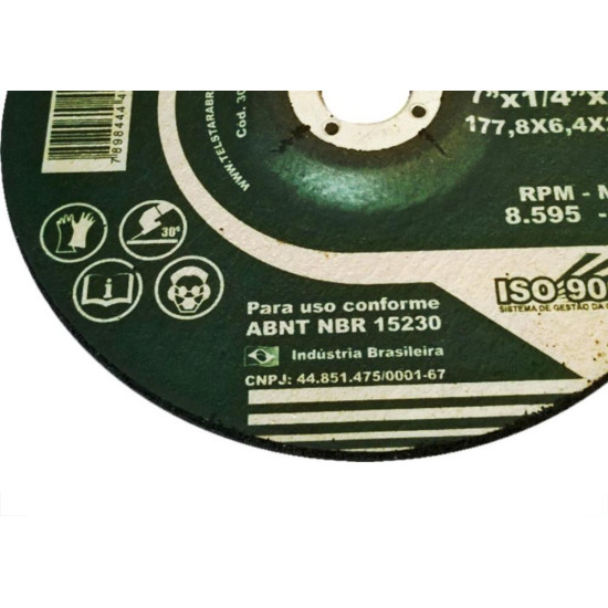 Telstar Disco Tels.Desbaste 7 X 7/8- Ao42 - Kit C/5 Pc
