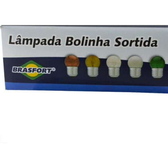 Brasfort Lamp Bolinha 15W 127V Sort - Kit C/25 Pc Brasfort Lamp Bolinha 15W 127V Sort - Kit C/25 Pc