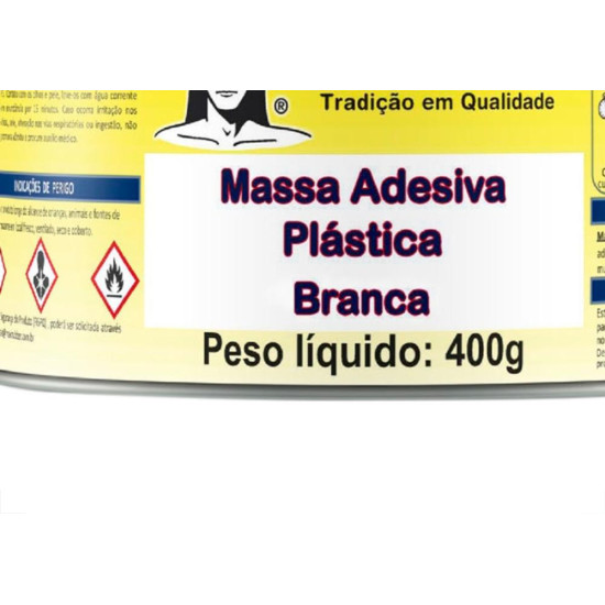 Ibere Massa Plastica Branca 400 Grs - Kit C/12 Pc Ibere Massa Plastica Branca 400 Grs - Kit C/12 Pc