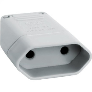 Perlex Pino Femea 2P 10A Cinza 1042 - Kit C/10 Pc