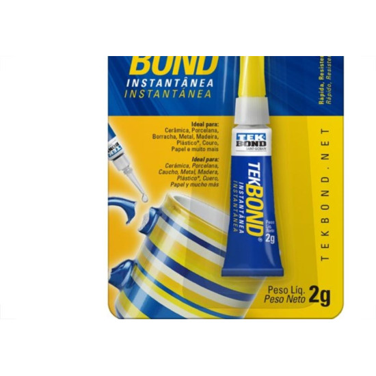 Tek Cola Inst Super Cola Bond 2G - Kit C/12 Pc Tek Cola Inst Super Cola Bond 2G - Kit C/12 Pc