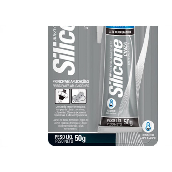 Tek Silicone Alta Tp.Cinza 50G Blis