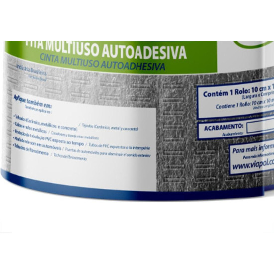 Viapol Fita Adesiva Multuso Viaflex 10Cmx10Mt