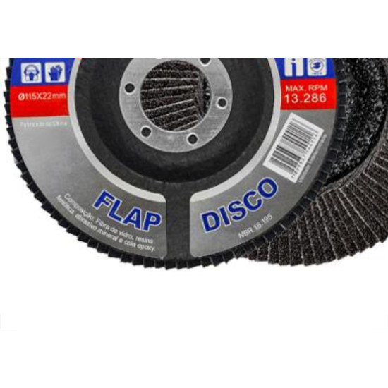 Disflex Disco Flap 4.1/2 X 120 - Kit C/10 Pc Disflex Disco Flap 4.1/2 X 120 - Kit C/10 Pc